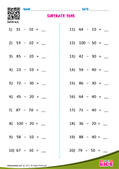 Subtract Tens II