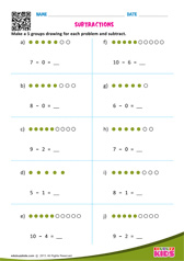 Subtraction Sentences Upto 10