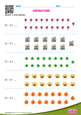 Subtracting 8 - Numbers Upto 20