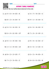 Adding three numbers