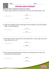 Addition word problems