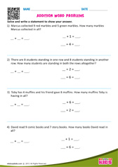 Addition word problems