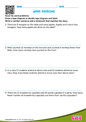 Word Problems Using Tape Diagram