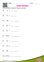 Roman To Numerals Up To 20