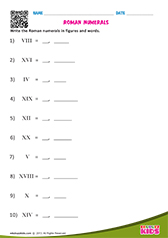 Roman To Numerals Up To 20