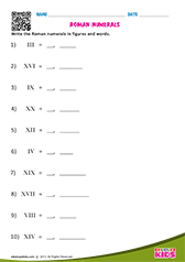 Roman To Numerals Up To 20