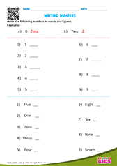 Writing Numbers In Words