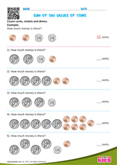 Sum of the values of Coins