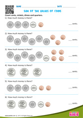 Sum of the values of Coins