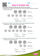 Values Of Different Coins