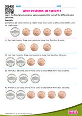 Word Problems On Currency