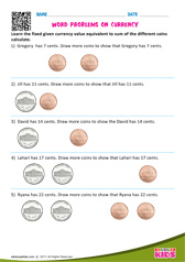 Word Problems On Currency