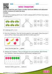 Mixed Operations Numbers Up To 10