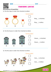 Comparing Lengths Shortest To Tallest