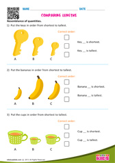 Comparing Lengths Shortest To Tallest