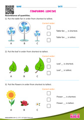Comparing Lengths Shortest To Tallest