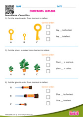 Comparing Lengths Shortest To Tallest