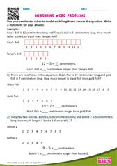 Measurement Word Problems - Using Centimeter Cubes