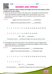 Measurement Word Problems - Using Centimeter Cubes