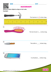 Measuring Lengths - Using Inch Ruler