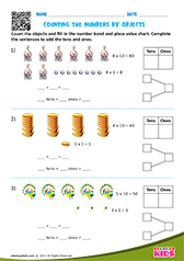 Counting objects by tens and ones