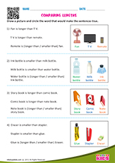 Comparing Lengths - Word Problems