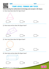 Count Edges, Corners and Faces (3-D Figures)