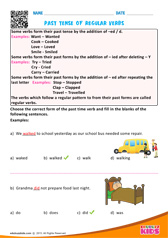 Past Tense of Regular Verbs