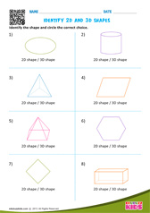 Identify 2D And 3D Shapes