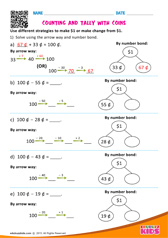 Counting and tally with coins