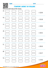 Counting money in dollars
