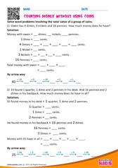 Counting money without using coins