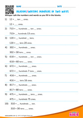 Reading Writing Numbers In Two Ways