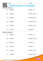 Matching dollars to its equivalents