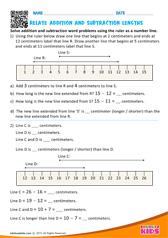 Relate addition and subtraction lengths