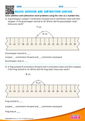 Relate addition and subtraction lengths