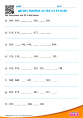 Writing Numbers As Per Its Pattern