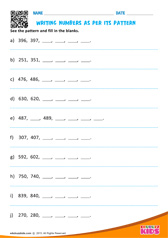 Writing Numbers As Per Its Pattern