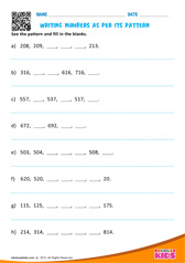 Writing Numbers As Per Its Pattern