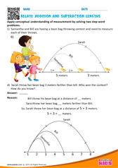 Relate addition and subtraction lengths