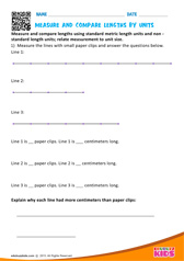 Measure and compare lengths by units