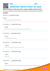 Understand concepts about the ruler