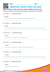 Understand concepts about the ruler