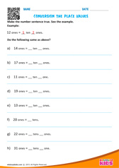 Conversion of Place Values