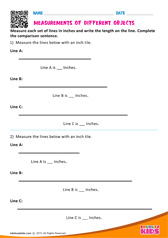 Measurements of different objects