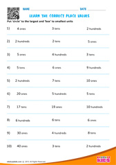 Identify Correct Place Values