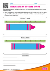 Measurements of different objects