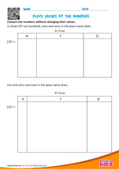 Place Values Of The Numbers