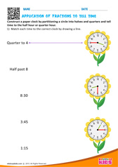 Application Of Fractions to Tell Time