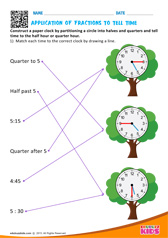 Application Of Fractions to Tell Time